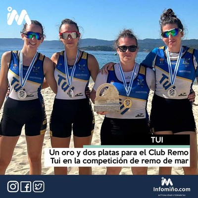 Un oro y dos platas para el Club Remo Tui en la competicin de remo de mar