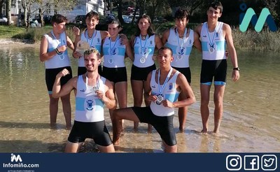 El Club Remo do Mio participa en la Regata de la liga nacional de remo de mar celebrada en Noia
