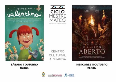 Octubre abre la oferta cultural en A Guarda con dos destacadas pelculas gallegas: -Valentina- y -O Corpo Aberto-