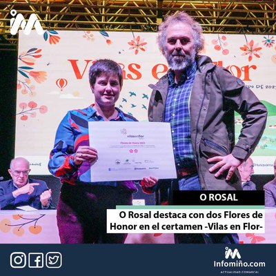 O Rosal destaca con dos Flores de Honor en el certamen -Vilas en Flor-