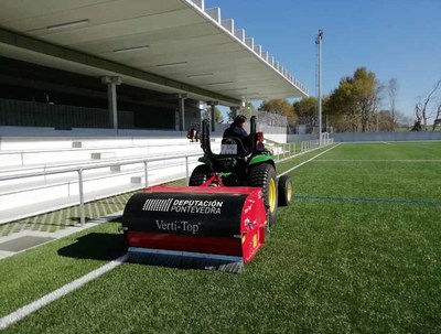 La deputacin termina las labores de mantenimiento en campos de ftbol de Tui y Tomio para mejorar las instalaciones deportivas en la provincia de Pontevedra