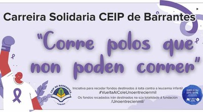 O CEIP de Barrantes organiza unha carreira solidaria pola investigacin da leucemia infantil