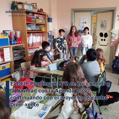 El CEIP Plurilinge N2 de Tui camino a la Navidad con la Agenda 2030, continuando con el proyecto de centro Diver-xente