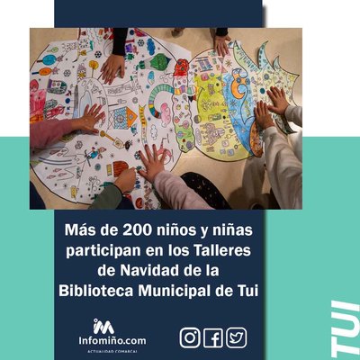 Ms de 200 nios y nias participan en los Talleres de Navidad de la Biblioteca Municipal de Tui