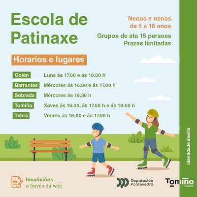 Tomio abre o prazo de inscricin para as Escola Deportivas de Patinaxe