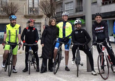 Luis Lpez realiza un tramo da etapa decisiva do Gran Camio entre Ponteareas e o monte Aloia, en Tui