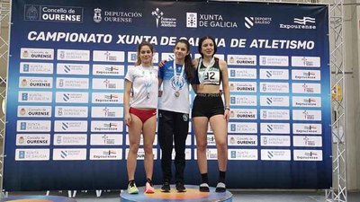 Mara Romeu Vicente subcampeona gallega de pista cubierta en los 400 metros sub18 2024