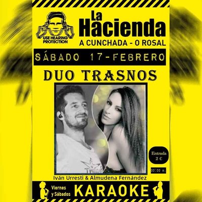Noche de msica y diversin con el do Trasnos en Sala La Hacienda de O Rosal