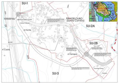 El Ayuntamiento de Tui presenta a la Diputacin el proyecto de construccin de una rotonda en Ribadelouro
