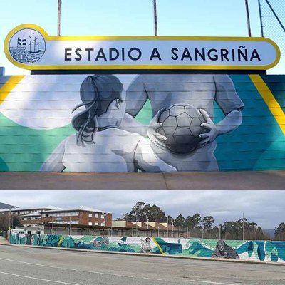 A Guarda inaugura el impresionante mural -Alicerce Guards- de la mano de la reconocida ilustradora Tamara Baz