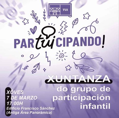 O grupo de participacin infantil e xuvenil de Tui, Partuicipando, renese este xoves