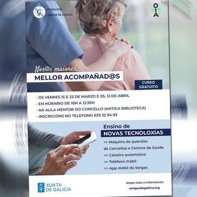 Curso de nuevas tecnologas para personas mayores en Oia