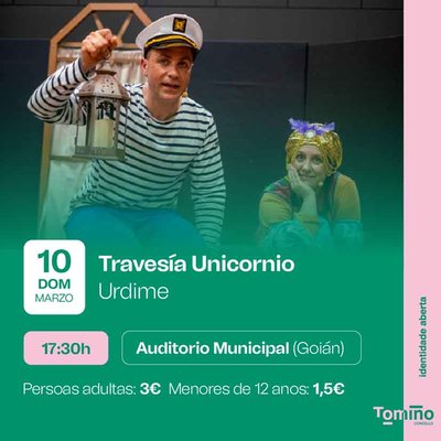 Humor para toda a familia con -Travesa Unicornio- no Auditorio de Goin