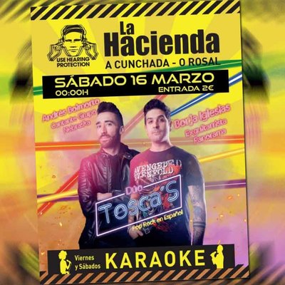 Gran concierto en Sala La Hacienda en O Rosal este sbado con Andrs Boimorto y Borja Iglesias