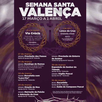 Semana Santa de Valena: Celebraciones Religiosas Arrancaron el Domingo