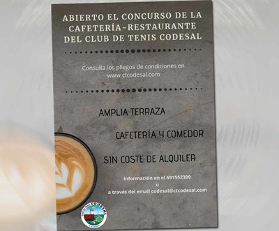  Abierto el plazo de presentacin al concurso de la cafetera del Club de Tenis Codesal 