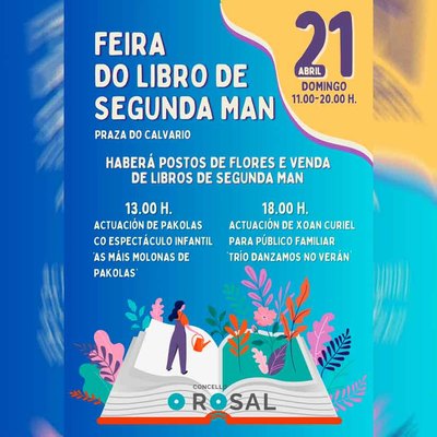 Literatura, flores y msica en la Feria del Libro de Segunda Mano de O Rosal