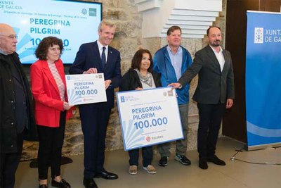 El peregrino nmero 100.000 del 2024 realiz el Camino Portugus de la Costa