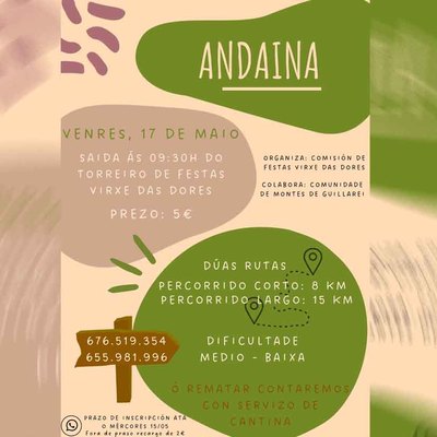 III Andaina popular das letras galegas: una jornada de ejercicio y gastronoma en Guillarei