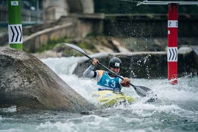 Manuel Ochoa del Club Deportivo Mio-Teixugos destaca en el Campeonato Europeo de Sllom como representante espaol en caiac cross