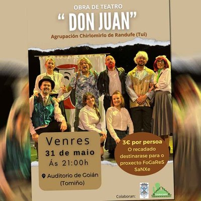 Actuacin Benfica del Grupo de Teatro -Chirlomirlo- en Goin