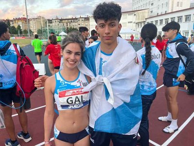 Christian Sierpes y Mara Romeu, Cuartos en el Campeonato de Espaa Sub18 con la Seleccin Gallega