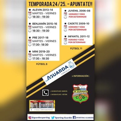 Inscripciones Abiertas para la Temporada 2024/2025 en el Sporting Guards