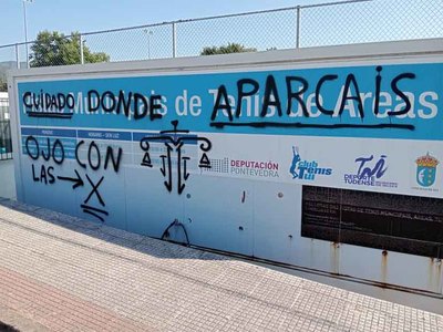 Las Pistas de Tenis de Areas en Tui Sufren Nuevos Actos Vandlicos