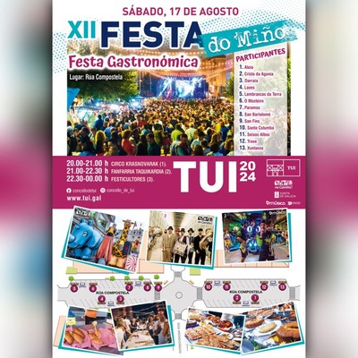 Tui se prepara para la Festa Gastronmica en la ra Compostela con 13 asociaciones y una noche llena de msica