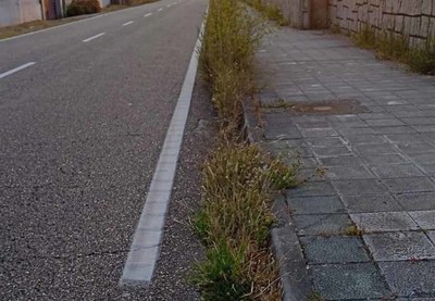 Converxencia 21 Solicita la Urgente Limpieza de las Aceras de la PO-404 por la Fiesta de la Virxe da Rocha