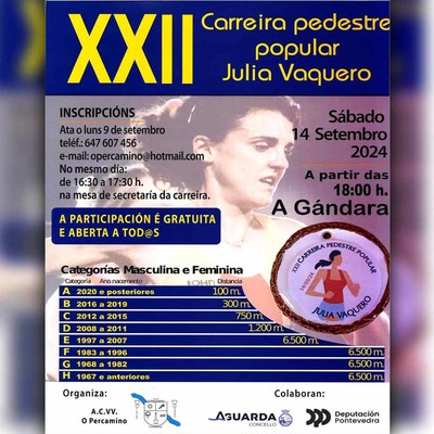 La Carrera Popular Julia Vaquero Cumple 22 Aos: Inscripciones Abiertas hasta el 9 de Septiembre