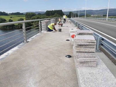 Renovacin de la Ponte da Amizade entre Vila Nova de Cerveira y Tomio avanza sin interrupciones