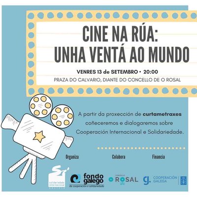 Una noche de cine en la calle en O Rosal: Cortometrajes y debate sobre cooperacin internacional