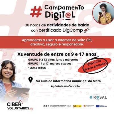 O Rosal y Fundacin Cibervoluntarios Lanzan un Campamento Digital para la Juventud