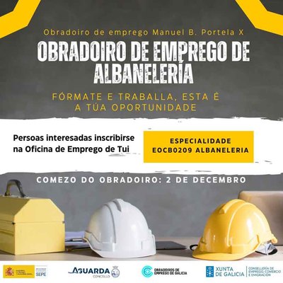 A Guarda lanza un taller de empleo de albailera con formacin y salario garantizados