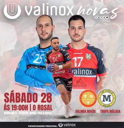 El Municipal de O Rosal ser escenario de un emocionante Valinox Novs vs Trops Mlaga
