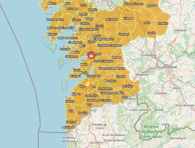 La borrasca Aitor golpea Galicia con fuertes vientos y mucha lluvia