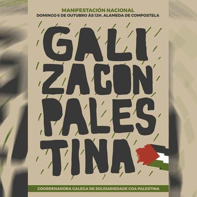 Solidaridad con Palestina: Autobuses desde el Baixo Mio hacia la manifestacin en Compostela