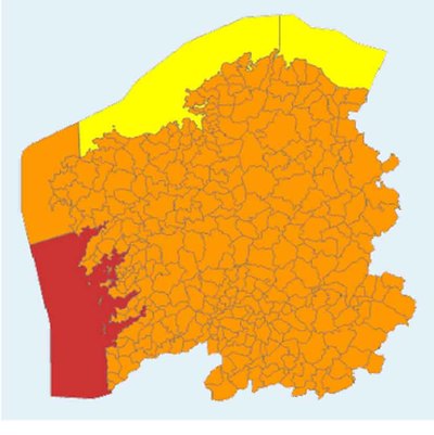 Alerta Roja en las Ras Baixas por los Restos del Huracn Kirk