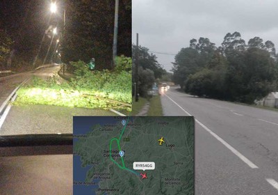 El paso de la borrasca Ex-Kirk causa caos en Galicia: vuelos desviados y cortes en carreteras