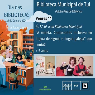 El contacuentos inclusivo -A Maleta- abre la programacin de octubre en la Biblioteca de Tui