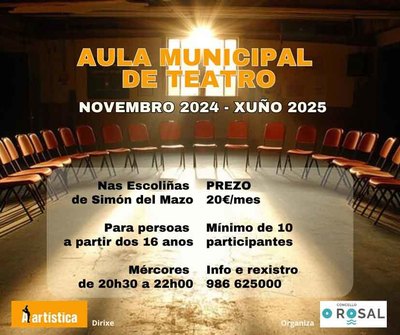 Vuelven las clases de teatro en O Rosal para adultos: inscripciones abiertas