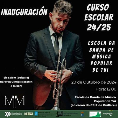 Concierto inaugural en la Escuela de la Banda de Msica Popular de Tui este domingo