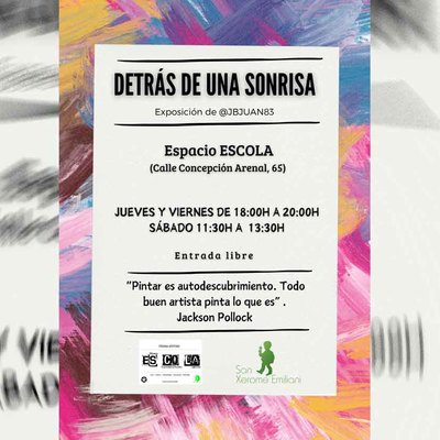Exposicin de lienzos en el espacio ESCOLA del Centro San Xerome en A Guarda