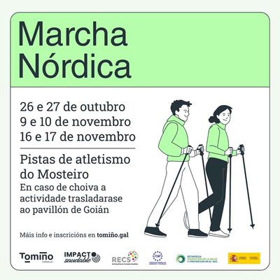 Tomio promueve la marcha nrdica con sesiones gratuitas para vecinos de todas las edades