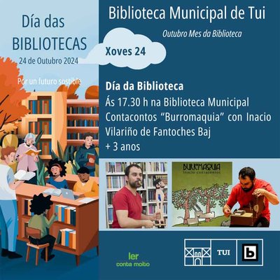 La Biblioteca Municipal de Tui Celebra el Da de la Biblioteca con el Espectculo -Burromaquia-