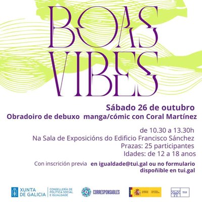 Coral Martnez imparte un taller de dibujo manga y cmic en Tui dentro del programa Boas Vibes
