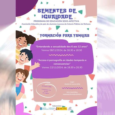 Colegio de Refoxos en Oia organiza formacin gratuita en educacin sexo-afectiva para familias