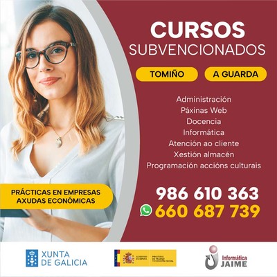 Inscrbete Ahora en los Nuevos Cursos de Informtica Jaime en A Guarda y Tomio!