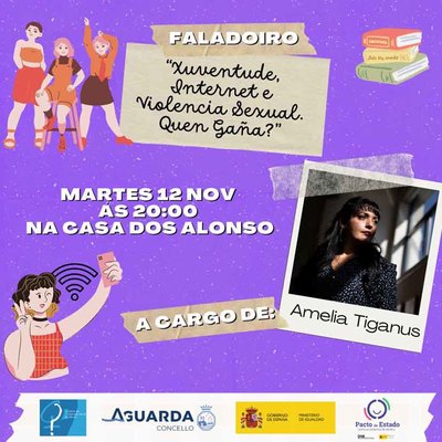 Charla de Amelia Tiganus en A Guarda: educacin sexual y violencia online en el 25N